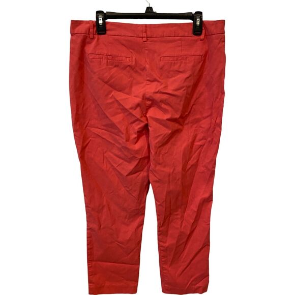 Mario Serrani Womens Pants Sz 14 Orange Ankle Tapered Leg Stretch - Picture 2 of 10